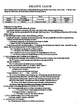 Chuyên đề Relative clause